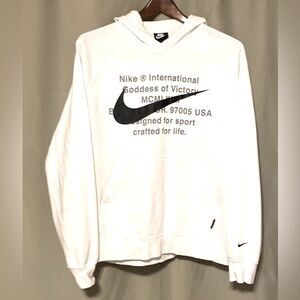 Nike International Goddess of Victory French Terry Swoosh Hoodie White  L